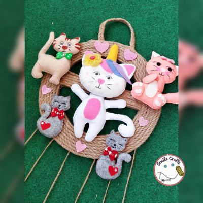 تعليقة ديكور من الجوخ وخيوط الخيش