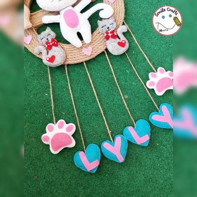 تعليقة ديكور من الجوخ وخيوط الخيش