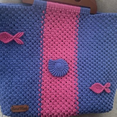 شنطة مكرمية للشاطئ