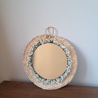 Wicker mirrors