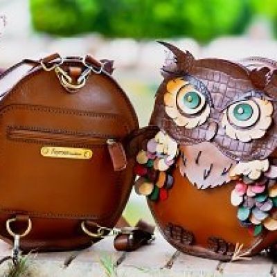 شنطه جلد طبيعي باك باج