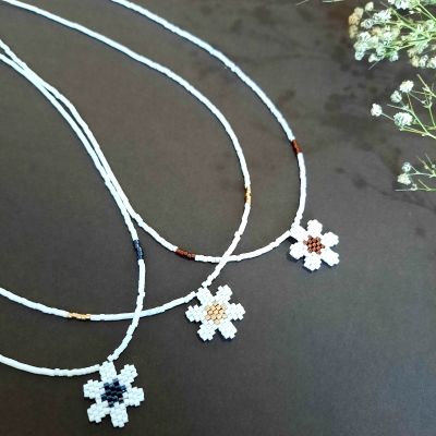 مجموعه الورده البيضاء من خرز الميوكي