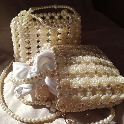 A bag of roses and acrylic roses