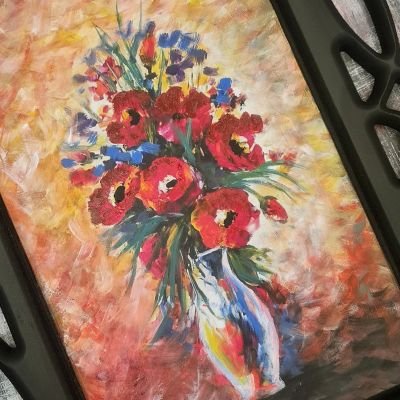 تابلو الوردات الحمراء