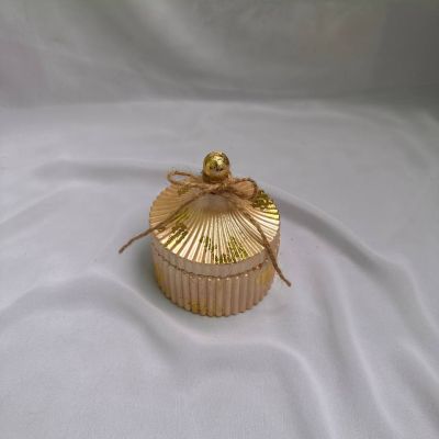 ديكور منزل باللون الشامبانيا، 4 قطع مع ورق الذهب