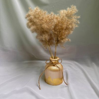 ديكور منزل باللون الشامبانيا، 4 قطع مع ورق الذهب