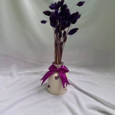 ديكور منزل ابيض 4 قطع مع احجار لافندر