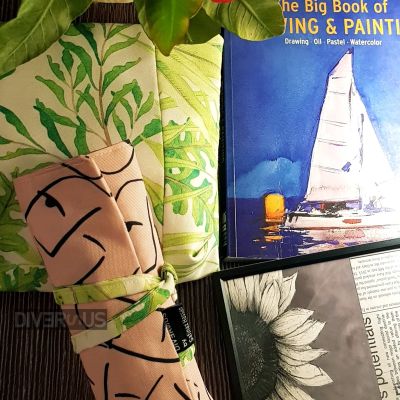 حافظة اقلام قابلة للطي + حافظة اقلام بسوستة