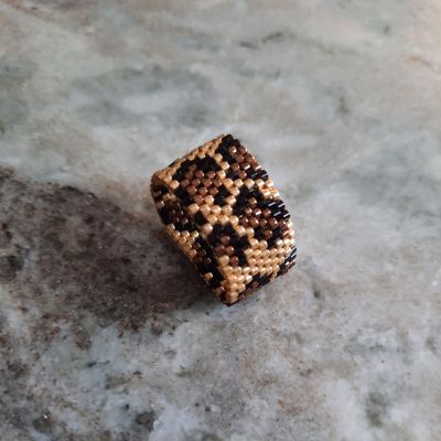 مجموعة تصميم جلد النمر الذهبى من خرز الميوكى