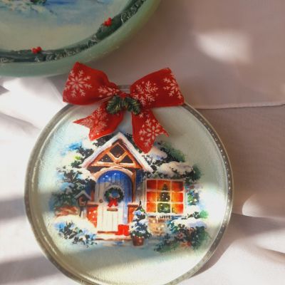 A set of beech wood plates