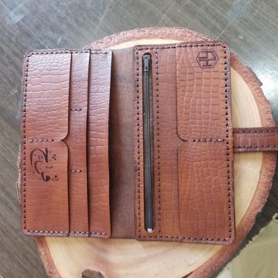 بورتفيه حريمى جلد طبيعى 🤎