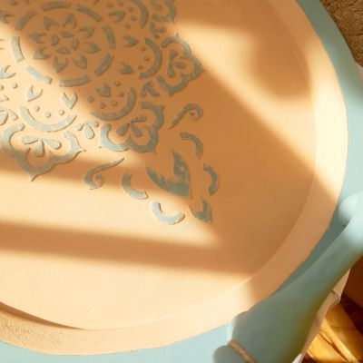 Chinese with embossed decorations