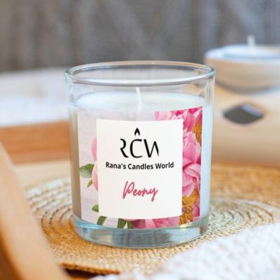 شمعة بعطر زهرة بيوني