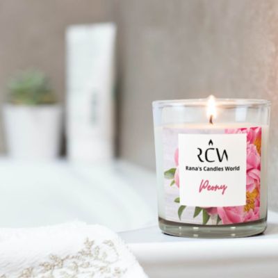 شمعة بعطر زهرة بيوني