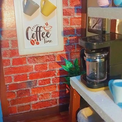 ماكيت مصغر لركن القهوة