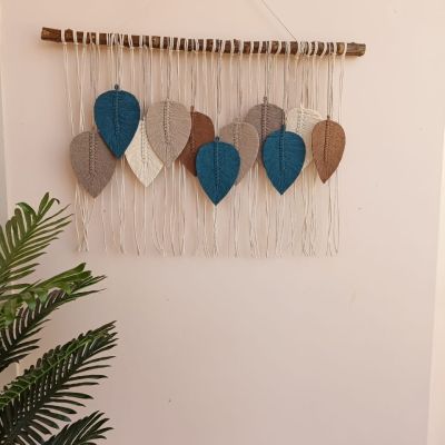 Macrame leaves wall hanging 