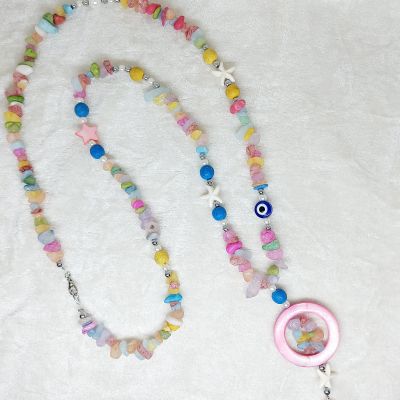 عقد من  كسر احجار العقيق 