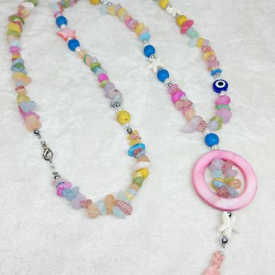 عقد من  كسر احجار العقيق 