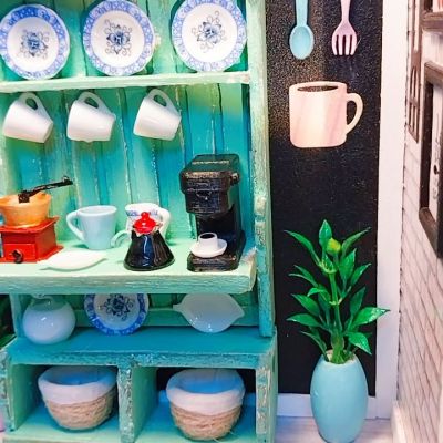 ماكيت مصغر لركن القهوة