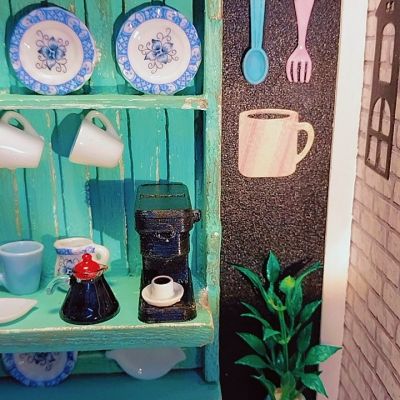 ماكيت مصغر لركن القهوة