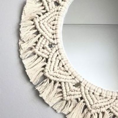 Macrame decorative mirrors  