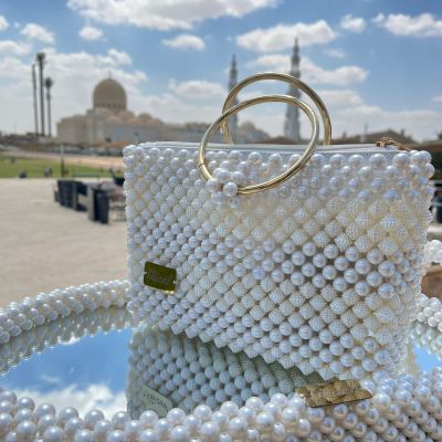 شنطه فتافيت السكر اوف وايت مع لولي اوف وايت 