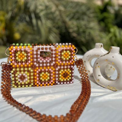 شنطة كريستال مربعات 