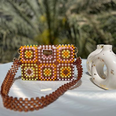 شنطة كريستال مربعات 