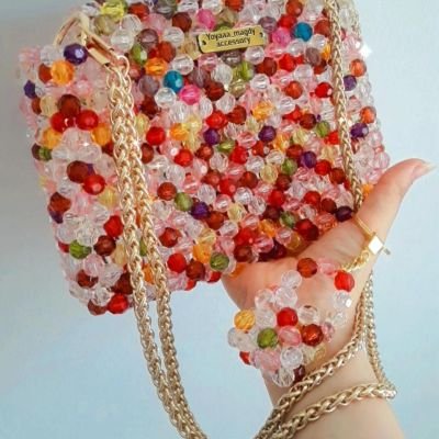Crystal bag, mixed colors