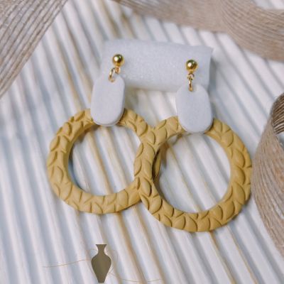 Polymer clay earring
