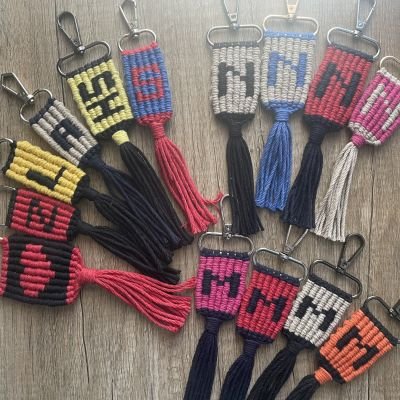 Macrame letters keychain 