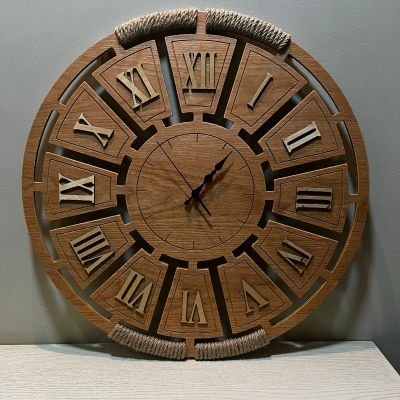 ساعة حائط خشب 