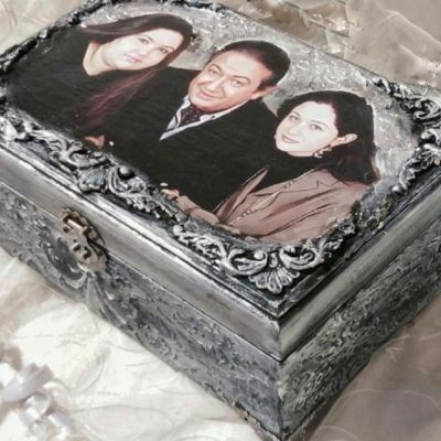 صندوق فضي بصورتك مخصوص 