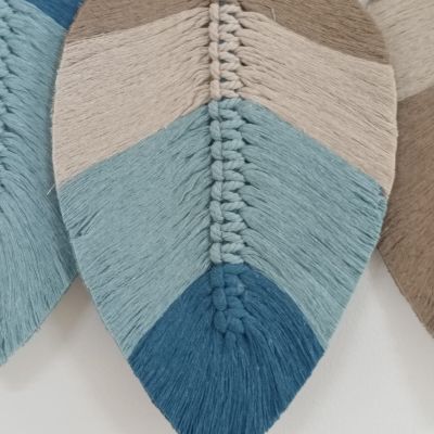 مكرمية ورق شجر للحائط 