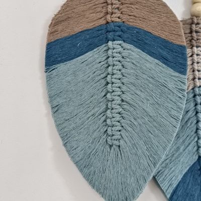 مكرمية ورق شجر للحائط 