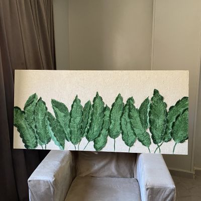 Green leaves painting
