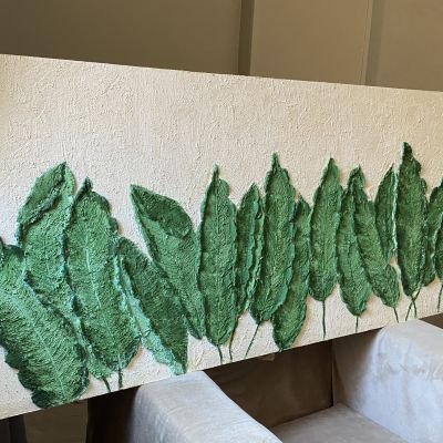 Green leaves painting