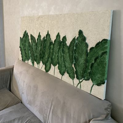 Green leaves painting