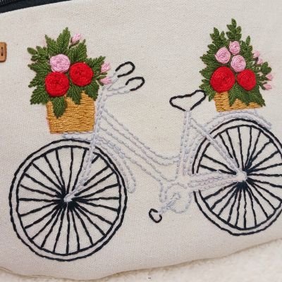 شنطة ويست دراجة تطريز يدوى