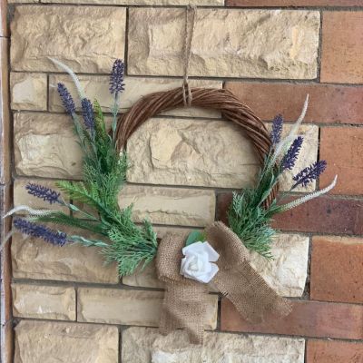 Henna date ring with lavender flower