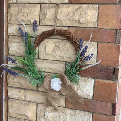 Henna date ring with lavender flower