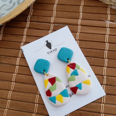 Polymer clay earring