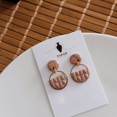 Polymer clay earring
