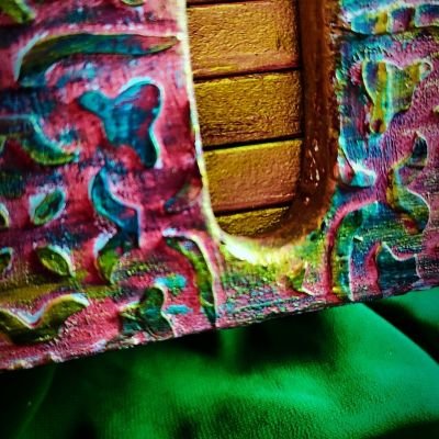 طقم كوستر ديكوباج يدوي الصنع مع علبة