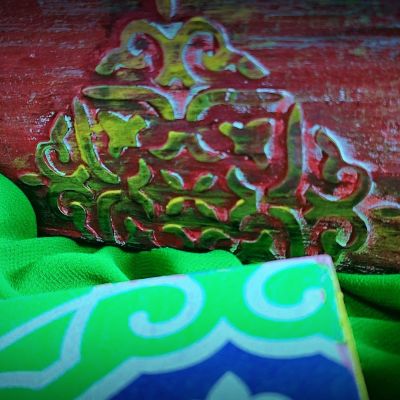 طقم كوستر ديكوباج يدوي الصنع مع علبة