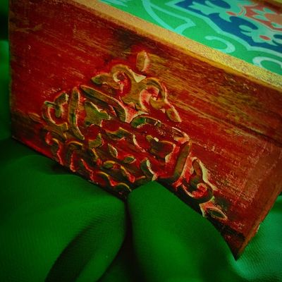 طقم كوستر ديكوباج يدوي الصنع مع علبة