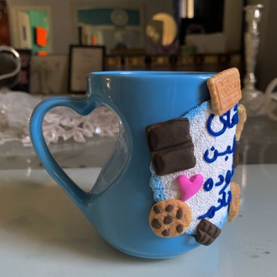 Polymer clay mug