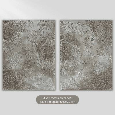 Elegant Tranquility - Set of 2 paintings 