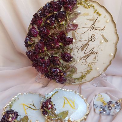 طقم كوسترات ريزن لحفظ الورد الطبيعى