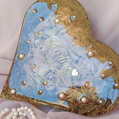 قلب ريزن لحفظ ورد الخطوبة مقاس 25 سم